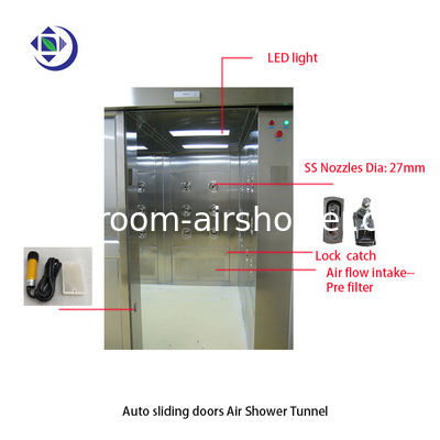 comprar Un sitio de ducha de aire del espejo SS304 de la persona con soplar del lado de la luz UV tres Fabricación en línea
