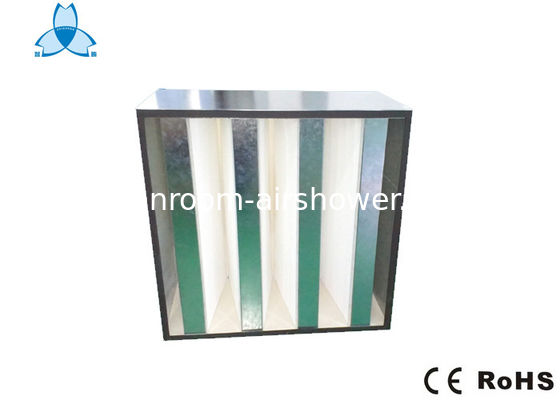 Buy Compressed Hepa V Bank Filter Aluminum / Pastic Material For Air Conditioning System online manufacture