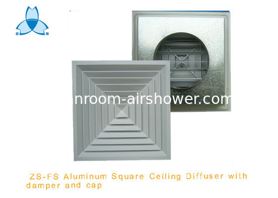 Buy White Ceiling Vent Diffuser Excellent Appearance With Cap , 600x600mm Face Size online manufacture