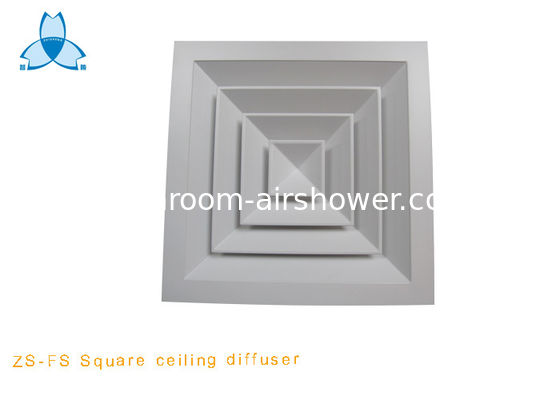 comprar Difusor revestido do ar do teto do pó branco com beira da largura de 27.5mm, altura de 50mm Fabricação em linha