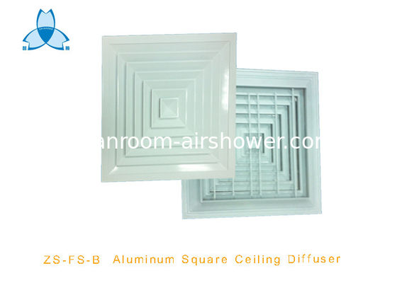 Buy 4 Way Ceiling Air Diffuser With Damper , Powder Coated Surface Finish online manufacture