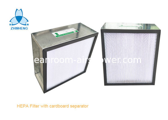 Buy Deep Pleat HEPA Air Filter For Hospital with Galvanized Frame / Fiberglass Media 99.97% Efficiency online manufacture