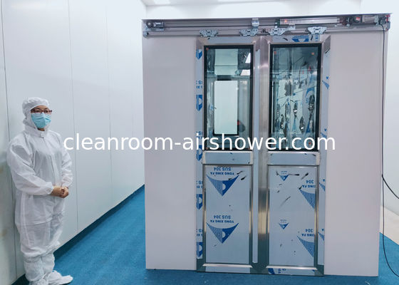 Buy AS-2040D-2.2-AD Cleanroom Air Shower with Double-leaf Sliding Doors online manufacture
