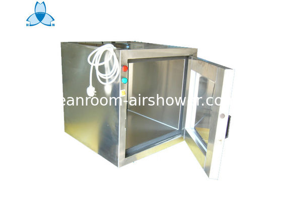 UV Lamp Air Shower Pass Box With Manual Interlocking Doors , Support Brackets